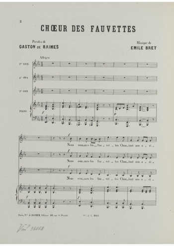 Emile Bret / Alfred Guichon - Choeur des fauvettes